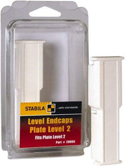 Stabila - Level Replacement End Cap Mount - White, Use with 106T & 106TM Series Levels - Caliber Tooling