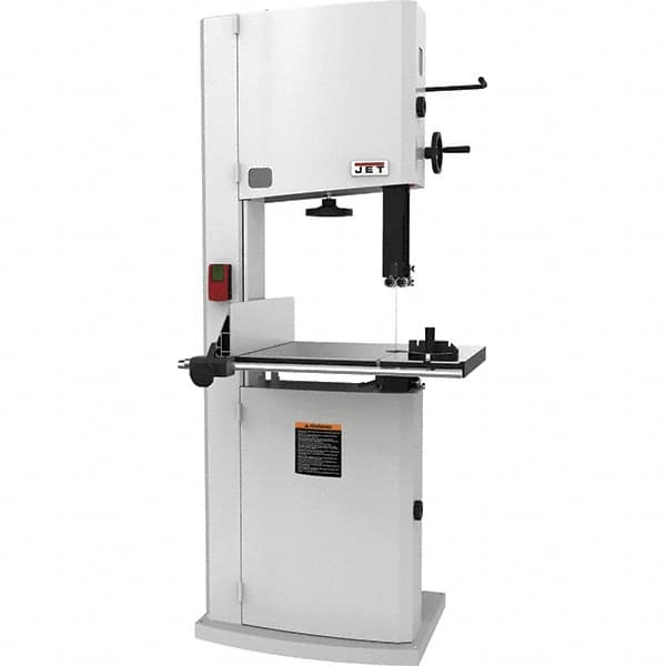 Jet - 18" Throat Capacity, Step Pulley Vertical Bandsaw - 2,300/3,800 SFPM, 1.75 hp, Single Phase - Caliber Tooling