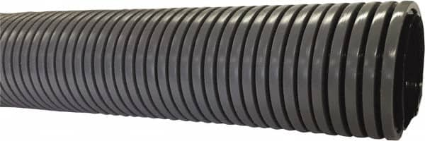 Flexaust - 1-1/4" ID, 29 Hg Vac Rating, 20 psi, Polyethylene Vacuum & Duct Hose - 50' Long, Gray, 2.4" Bend Radius, -40 to 140°F - Caliber Tooling