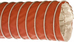 Flexaust - 4" ID, 9 Hg Vac Rating, 15 psi, Fiberglass Vacuum & Duct Hose - 25' Long, Red, 3-1/2" Bend Radius, -40 to 750°F - Caliber Tooling