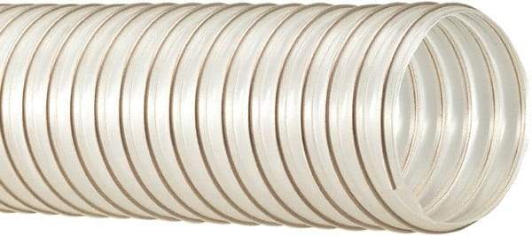 Flexaust - 60mm ID, 29 Hg Vac Rating, 30 psi, Polyurethane Vacuum & Duct Hose - 25' Long, Clear, 2-1/2" Bend Radius, -65 to 225°F - Caliber Tooling