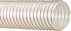 Flexaust - 300mm ID, 2.2 Hg Vac Rating, 10 psi, Polyurethane Vacuum & Duct Hose - 25' Long, Clear, 10" Bend Radius, -65 to 225°F - Caliber Tooling