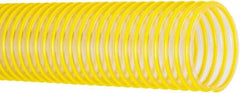 Flexaust - 2-1/2" ID, 28 Hg Vac Rating, 35 psi, Polyurethane Vacuum & Duct Hose - 25' Long, Yellow, 3.7" Bend Radius, -40 to 200°F - Caliber Tooling