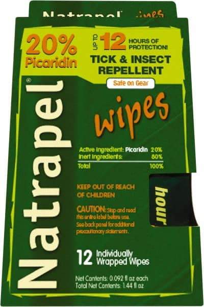 Natrapel - 12 Count 20% Picaridin Towelette - For Mosquitos, Ticks - Caliber Tooling