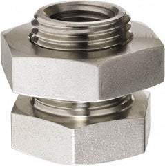 Made in USA - 3/4" Grade 316 Stainless Steel Pipe Anchor Coupling with Locknut - FNPT End Connections, 4,000 psi - Caliber Tooling