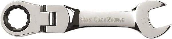 GearWrench - 11mm 12 Point Flexhead Combination Wrench - Chrome Vanadium Steel, Full Polish Finish - Caliber Tooling