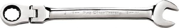 GearWrench - 18mm 12 Point Flexhead Combination Wrench - Chrome Vanadium Steel, Full Polish Finish - Caliber Tooling