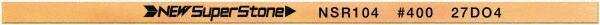 Value Collection - Flat Ceramic Finishing Stick - 100mm Long x 2mm Wide x 4mm Thick, 400 Grit - Caliber Tooling