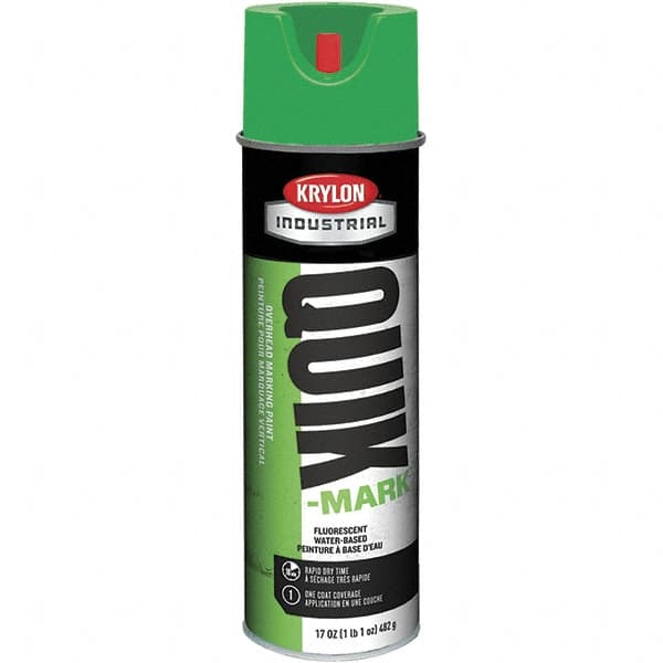 Krylon - 20 fl oz Green Marking Paint - 664' Coverage at 1" Wide, Water-Based Formula, 321 gL VOC - Caliber Tooling