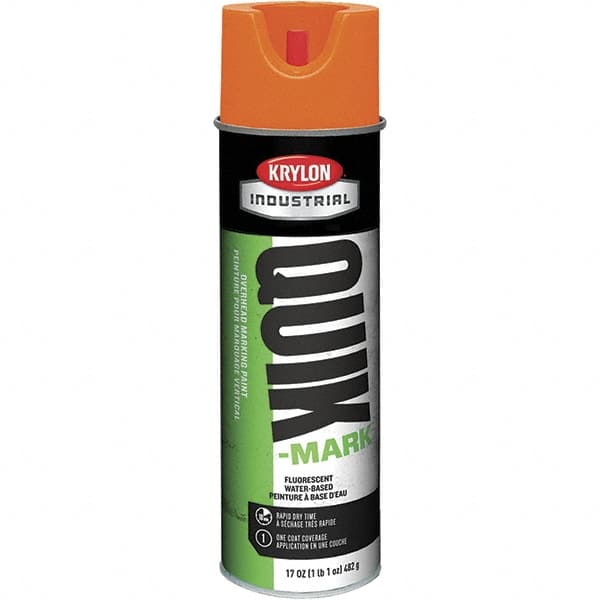 Krylon - 20 fl oz Orange Marking Paint - 664' Coverage at 1" Wide, Water-Based Formula, 320 gL VOC - Caliber Tooling