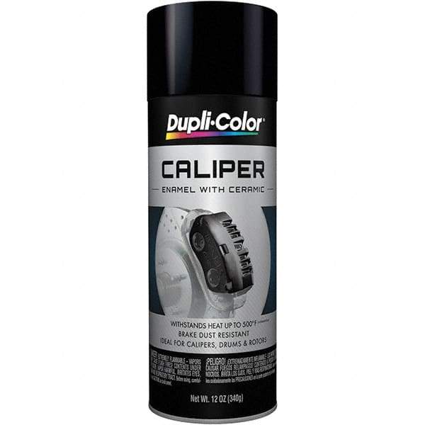 Dupli-Color - 12 oz Black Automotive Heat Resistant Paint - Gloss Finish, 500°F Max Temp, Comes in Aerosol Can - Caliber Tooling