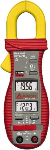 Amprobe - ACD-14-PRO, CAT III, Digital True RMS HVAC Clamp Meter with 1.18" Clamp On Jaws - 600 VAC/VDC, 600 AC Amps, Measures Voltage, Capacitance, Current, microAmps, Resistance, Temperature - Caliber Tooling