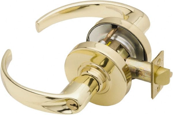 Schlage - Entrance Lever Lockset for 1-3/8" Thick Doors - Exact Industrial Supply