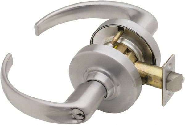 Schlage - Entrance Lever Lockset for 1-3/8" Thick Doors - Exact Industrial Supply