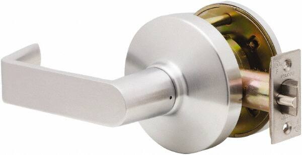 Falcon - Grade 2 Communicating Lever Lockset for 1-3/8" Thick Doors - 2-3/4" Back Set, No Cylinder, Steel, Satin Chrome Finish - Caliber Tooling