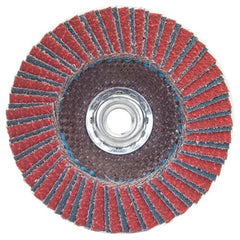 ‎4-1/2″ × 7/8″ 40 Grit Type 27 Red Heat Flap Disc - Caliber Tooling