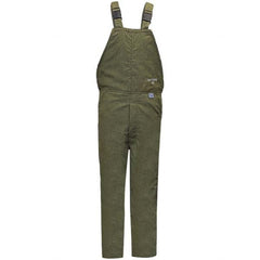 National Safety Apparel - Size 3XL Olive Green HRC 4 Arc Flash Flame Resistant/Retardant Bib Overalls - Exact Industrial Supply