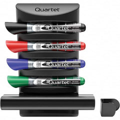 Quartet - Assorted Colors, Prestige 2 Connects Marker Caddy with Markers & Eraser - Includes 4 Chisel-Tip Markers, For Use with Dry Erase Marker Boards - Caliber Tooling