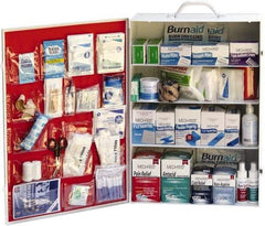 Medique - 1,145 Piece, 200 Person, Industrial First Aid Kit - 15" Wide x 5-1/2" Deep x 22" High, Metal Cabinet - Caliber Tooling