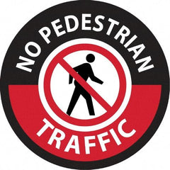 NMC - "No Pedestrian Traffic", 36" Long x 36" Wide, Sportwalk Safety Sign - Rectangle, 0.005" Thick, Use for Workplace/Safety - Caliber Tooling