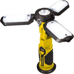 Stanley - Yellow/Black Portable Work Light - 300 Lumens, Rechargeable Battery, 18 LED Lamp - Caliber Tooling