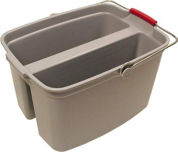 O-Cedar - 19 Qt Plastic Bucket - 18" Long x 10" High x 12-3/4" Wide, Gray - Caliber Tooling