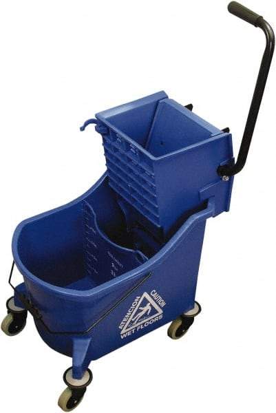 O-Cedar - 36 Qt Plastic Bucket & Wringer - 23" Long x 38" High x 14" Wide, Blue - Caliber Tooling