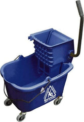 O-Cedar - 33 Qt Plastic Bucket & Wringer - 22" Long x 34" High x 15" Wide, Blue - Caliber Tooling