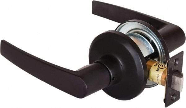 Stanley - Grade 2 Passage Lever Lockset - 2-3/8 & 2-3/4" Back Set, Keyless Cylinder, Brass Alloy, Oil Rubbed Bronze Finish - Caliber Tooling