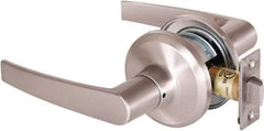 Stanley - Grade 2 Passage Lever Lockset - 2-3/8 & 2-3/4" Back Set, Keyless Cylinder, Brass Alloy, Satin Nickel Finish - Caliber Tooling