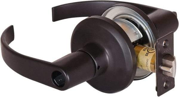 Stanley - Grade 2 Office Lever Lockset - 2-3/8 & 2-3/4" Back Set, Brass Alloy, Oil Rubbed Bronze Finish - Caliber Tooling