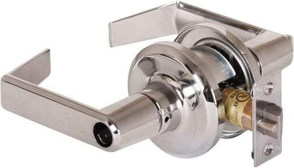 Stanley - Grade 2 Office Lever Lockset - 2-3/8 & 2-3/4" Back Set, Brass Alloy, Bright Chrome Finish - Caliber Tooling