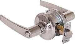 Stanley - Grade 2 Office Lever Lockset - 2-3/8 & 2-3/4" Back Set, Brass Alloy, Satin Chrome Finish - Caliber Tooling