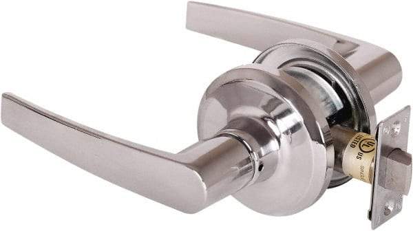 Stanley - Grade 2 Passage Lever Lockset - 2-3/8 & 2-3/4" Back Set, Keyless Cylinder, Brass Alloy, Bright Chrome Finish - Caliber Tooling