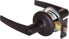 Stanley - Grade 2 Privacy Lever Lockset - 2-3/8 & 2-3/4" Back Set, Keyless Cylinder, Brass Alloy, Oil Rubbed Bronze Finish - Caliber Tooling