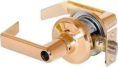 Stanley - Grade 2 Office Lever Lockset - 2-3/8 & 2-3/4" Back Set, Brass Alloy, Bright Brass Finish - Caliber Tooling