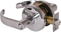 Stanley - Grade 2 Entrance Lever Lockset - 2-3/4" Back Set, Key In Lever Cylinder, Brass Alloy, Bright Chrome Finish - Caliber Tooling