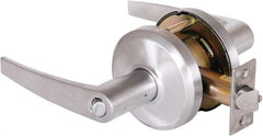 Stanley - Grade 2 Entrance Lever Lockset - 2-3/4" Back Set, Key In Lever Cylinder, Brass Alloy, Satin Chrome Finish - Caliber Tooling