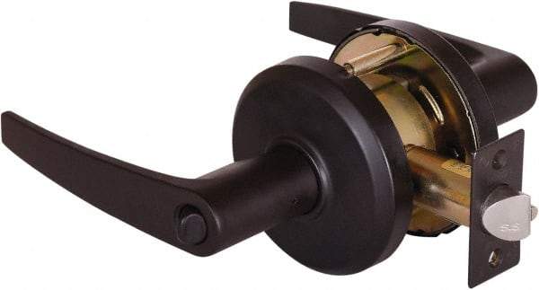 Stanley - Grade 2 Entrance Lever Lockset - 2-3/4" Back Set, Key In Lever Cylinder, Brass Alloy, Oil Rubbed Bronze Finish - Caliber Tooling