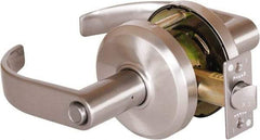 Stanley - Grade 2 Privacy Lever Lockset - 2-3/4" Back Set, Keyless Cylinder, Brass Alloy, Nickel Finish - Caliber Tooling