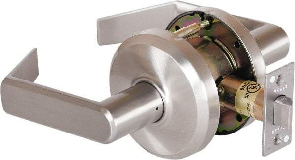 Stanley - Grade 2 Passage Lever Lockset - 2-3/4" Back Set, Keyless Cylinder, Brass Alloy, Nickel Finish - Caliber Tooling