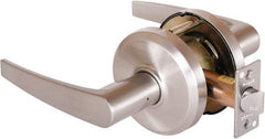 Stanley - Grade 2 Passage Lever Lockset - 2-3/4" Back Set, Keyless Cylinder, Brass Alloy, Nickel Finish - Caliber Tooling