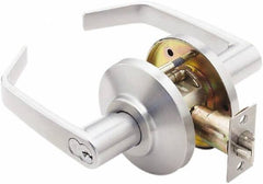 Best - Grade 2 Entrance Lever Lockset - 2-3/4" Back Set, Key In Lever Cylinder, Brass Alloy, Satin Chrome Finish - Caliber Tooling