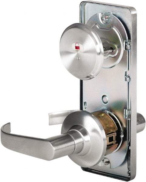 Stanley - Grade 2 Passage Lever Lockset - 2-3/4" Back Set, Keyless Cylinder, Brass Alloy, Satin Chrome Finish - Caliber Tooling