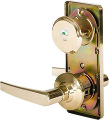 Stanley - Grade 2 Passage Lever Lockset - 2-3/4" Back Set, Keyless Cylinder, Brass Alloy, Bright Brass Finish - Caliber Tooling