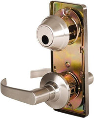 Stanley - Grade 2 Passage Lever Lockset - 2-3/4" Back Set, Keyless Cylinder, Brass Alloy, Nickel Finish - Caliber Tooling