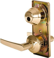 Stanley - Grade 2 Passage Lever Lockset - 2-3/4" Back Set, Keyless Cylinder, Brass Alloy, Bright Brass Finish - Caliber Tooling