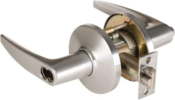 Best - Grade 1 Dormitory Lever Lockset - 2-3/4" Back Set, Keyless Cylinder, Brass Alloy, Satin Chrome Finish - Caliber Tooling