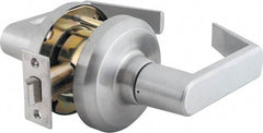 Stanley - Grade 1 Passage Lever Lockset - 2-3/4" Back Set, Keyless Cylinder, Brass Alloy, Satin Chrome Finish - Caliber Tooling