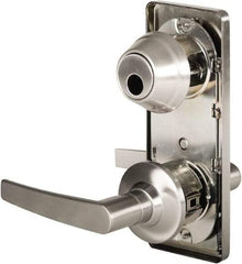 Stanley - Grade 2 Passage Lever Lockset - 2-3/4" Back Set, Keyless Cylinder, Brass Alloy, Nickel Finish - Caliber Tooling